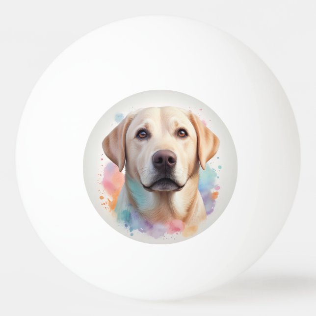Pastel Magic Labrador Retriever Artwork Pingisboll (Framsidan)
