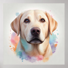 Pastel Magic Labrador Retriever Artwork Poster