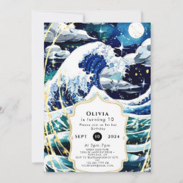 Pastel Magic Roligt Ocean Vinkar Birthday Inbjudningar