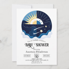 Pastel Magic Stars Baby Shower Inbjudningar