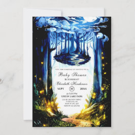 Pastel Magic Woodland Baby Shower Inbjudningar