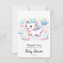 Pastel Majestic Dragon Baby Shower Tack Kort