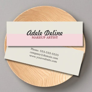 Pastel Makeup Artist med enkel Elegant Mini Visitkort