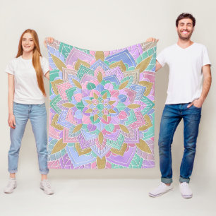 Pastel Mandala II Fleecefilt