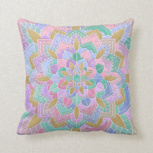 Pastel Mandala II Kudde