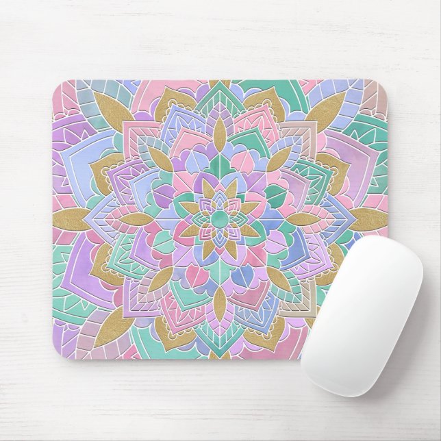 Pastel Mandala II Musmatta (Med mus)