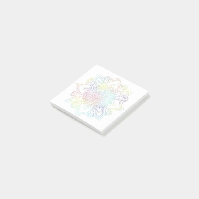 Pastel Mandala PostIT-anteckningar Post-it Block (Vinklad)