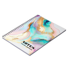 Pastel marble bläck abstrakt glitter art anteckningsbok