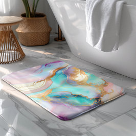 Pastel marble bläck abstrakt glitter art badrumsmatta