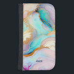 Pastel marble bläck abstrakt glitter art galaxy s4 plånbok<br><div class="desc">Bild av färglösa flytande marmor bläck struktur med glitter-accenter. Anpassningsbar modern typografi.</div>