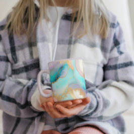Pastel marble bläck abstrakt glitter art kaffemugg