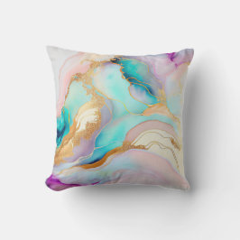 Pastel marble bläck abstrakt glitter art kudde