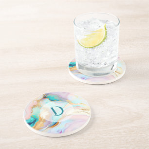 Pastel marble bläck abstrakt glitter art underlägg