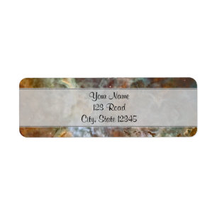 Pastel Marble i Carina Nebula Returadress Etikett