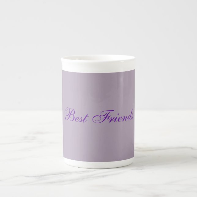 Pastel Mauve Best Friends China Mugg Benporslin Mugg (Framsidan)