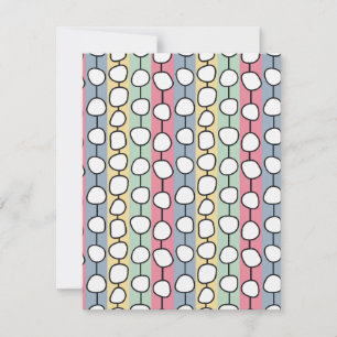 Pastel MCM Colorful Linjer Anteckningskort