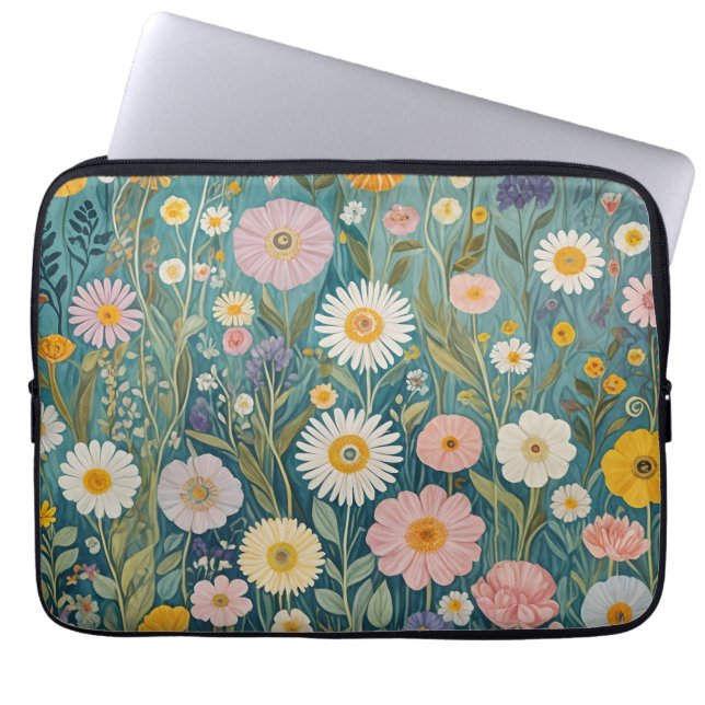 Pastel Meadow Bliss Laptop Fodral (Framsidan)