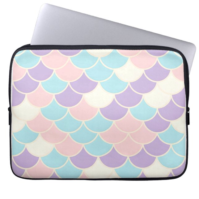 Pastel Mermaid Scales Seamless Pattern Laptop Fodral (Framsidan)