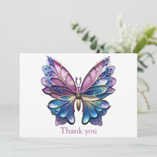 Pastel Metallic Butterfly Tack Kort