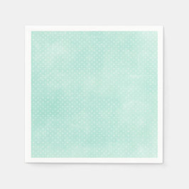 Pastel Mety Blue Turkvoise Tiny Polka dots Pappersservett