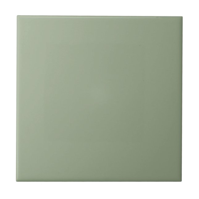 Pastel Mid Grått Oliv grönt Solid Färg Tile Kakelplatta (Framsidan)