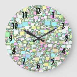 Pastel Mini Box - bakgrundsmall Stor Klocka