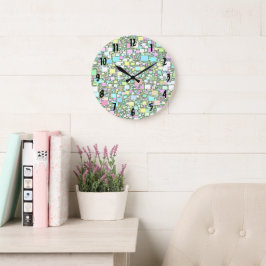 Pastel Mini Box - bakgrundsmall Stor Klocka