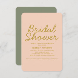 Pastel Minimal Typography Modern Möhippa Inbjudningar