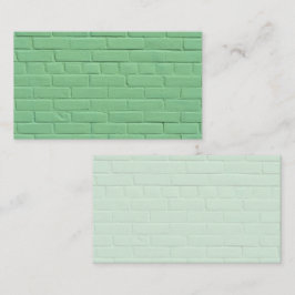 Pastel Mint Grönt Brick Wall Visitkort