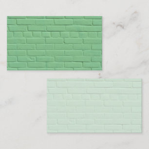 Pastel Mint Grönt Brick Wall Visitkort