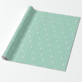 Pastel Mint, Grönt Geometric Mönster Presentpapper