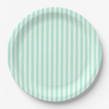 Pastel Mint Grönt Rand sommarstripe