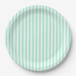 Pastel Mint Grönt Rand sommarstripe