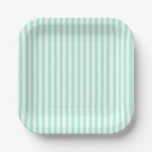 Pastel Mint Grönt Rand sommarstripe