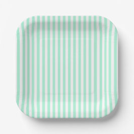 Pastel Mint Grönt Rand sommarstripe