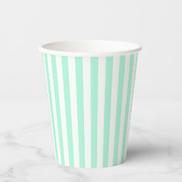 Pastel Mint Grönt Rand sommarstripe