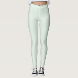 Pastel Mint Grönt Solid Färg Leggings