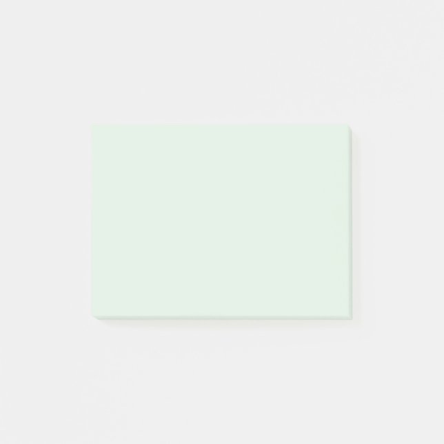 Pastel Mint Grönt Solid Färg Post-it Block (Framsida)