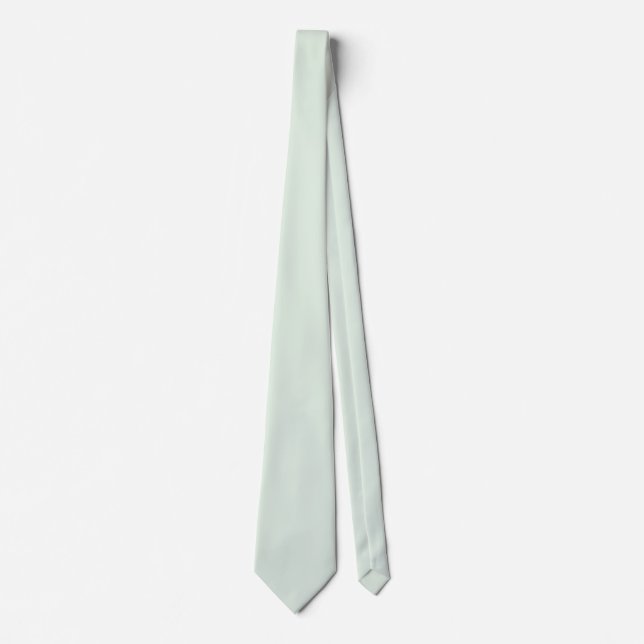 Pastel Mint Grönt Solid Färg Slips (Framsida)