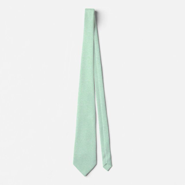 Pastel Mint Grönt Speckle Patterned Necktie Slips (Framsida)