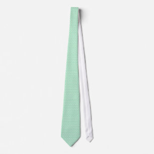 Pastel Mint Grönt Zigzag Chevron mönster Slips