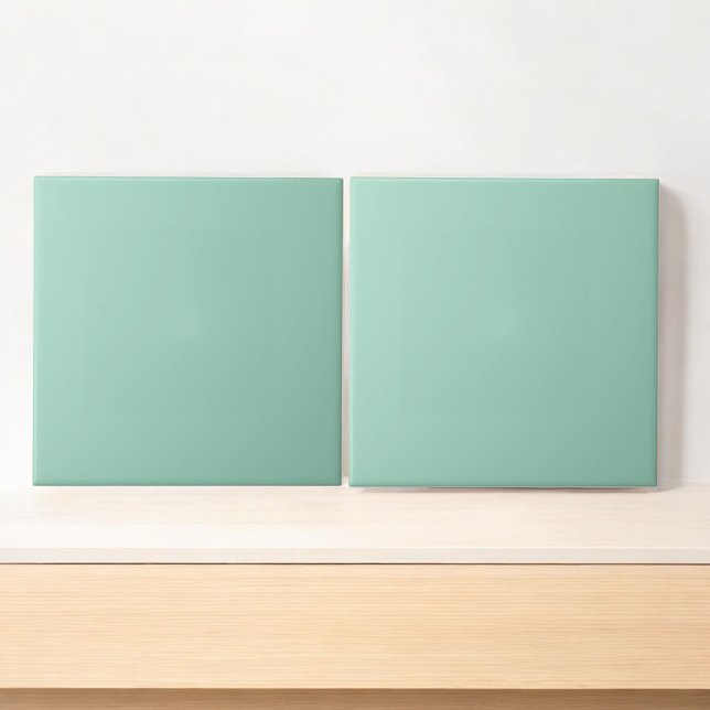 Pastel Mint-Grönten minimalistisk Vår och sommarde Kakelplatta (Skapare uppladdad)