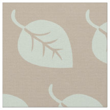 Pastel Mint Linen Löv Mönster Fabric
