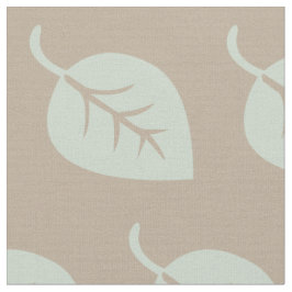 Pastel Mint Linen Löv Mönster Fabric Tyg