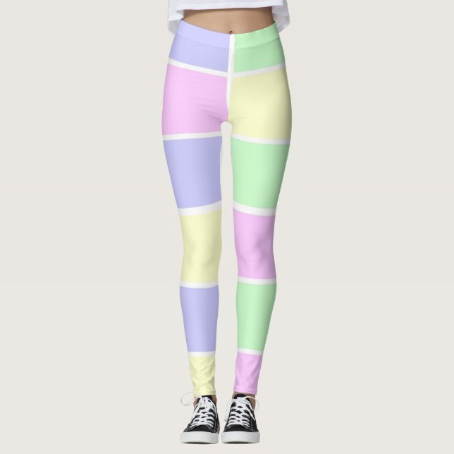 Pastel mjuk färg leggings (Framsida)