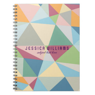 Pastel Modern Colorful Geometric Mönster Anteckningsbok