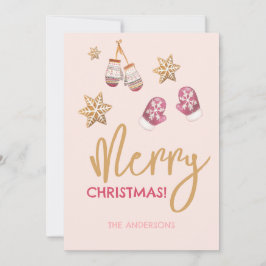 Pastel Modern jul Mönster Julkort