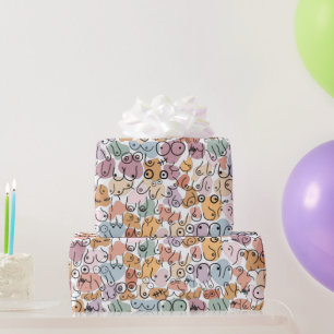 Pastel mönster boho omsluter pappert presentpapper