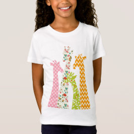 Pastel Mönster Giraffes Girl Babydoll T Shirts