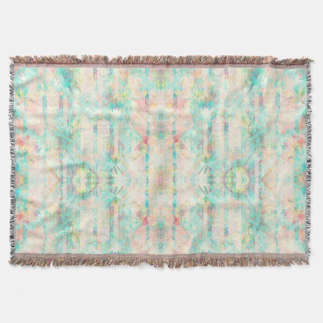 Pastel Mönster Throw Blanket Filt (Framsidan)